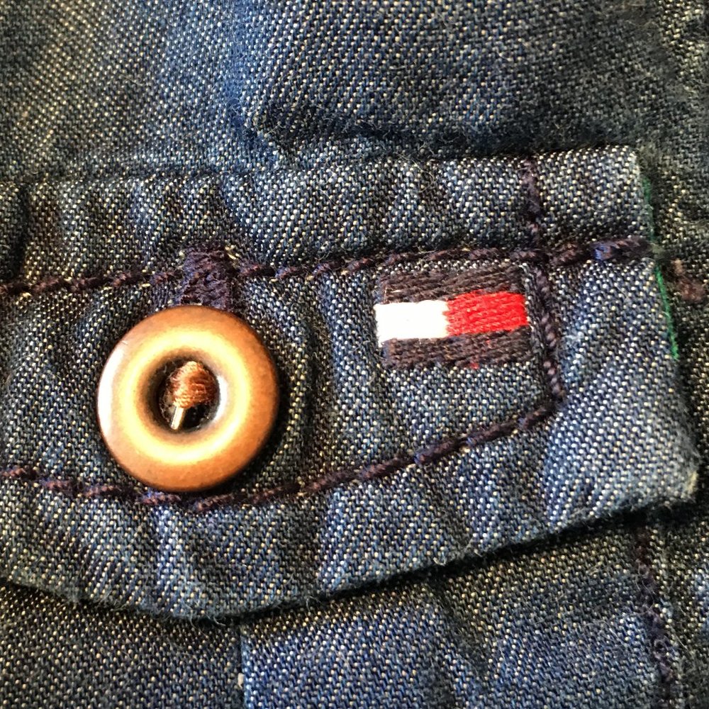 TOMMY HILFIGER Long-Sleeve Denim Dress   6-9M - Picture 4 of 10